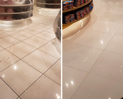 Floor Restored By Our Tile and Grout Cleaners in Lake Buena Vista, FL