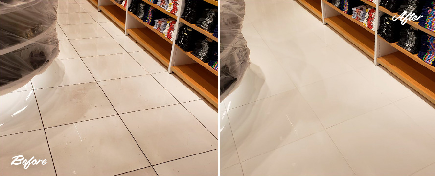 UNIQLO Store Floor Restored By Our Skillful Tile and Grout Cleaners in Lake Buena Vista, FL