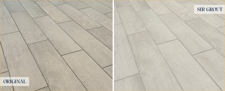 Floor Before and After a Flawless Tile Cleaning in Apopka, FL