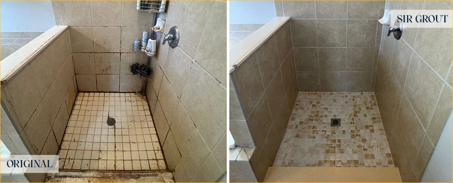 Shower Beautifully Restored by Our Tile and Grout Cleaners in Orlando, FL