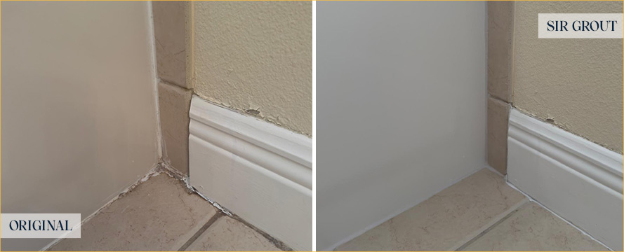 Floor Before and After Our Excellent Caulking Services in Windermere, FL 