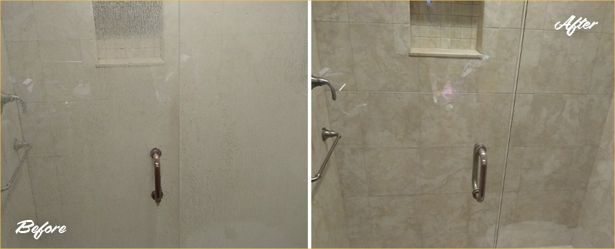 Damaged Shower Overhauled by Our Winter Garden Tile and Grout Cleaners