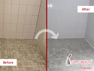 Damaged Shower Complete Restoration by Grout Sealing Experts in Orlando