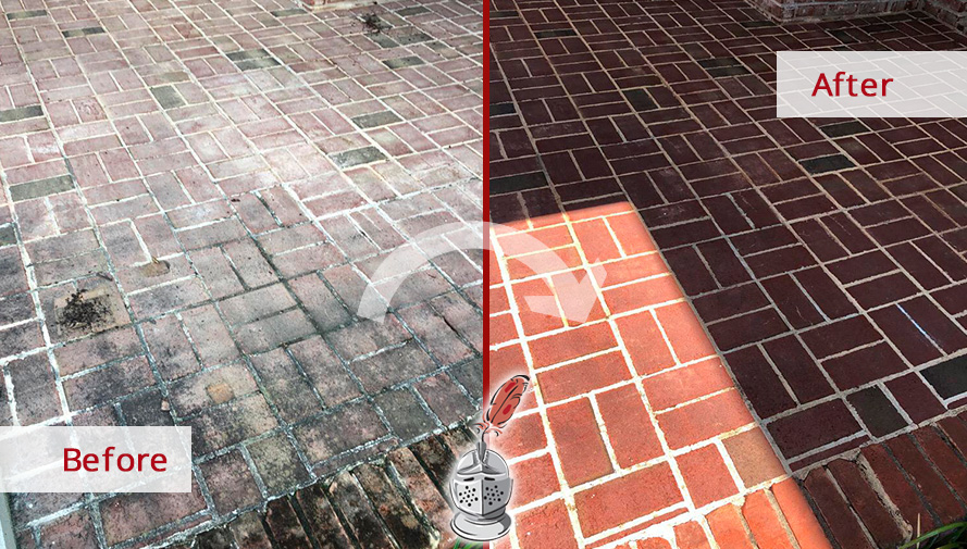 Patio Before and After Our Hard Surface Restoration Services in Orlando, FL
