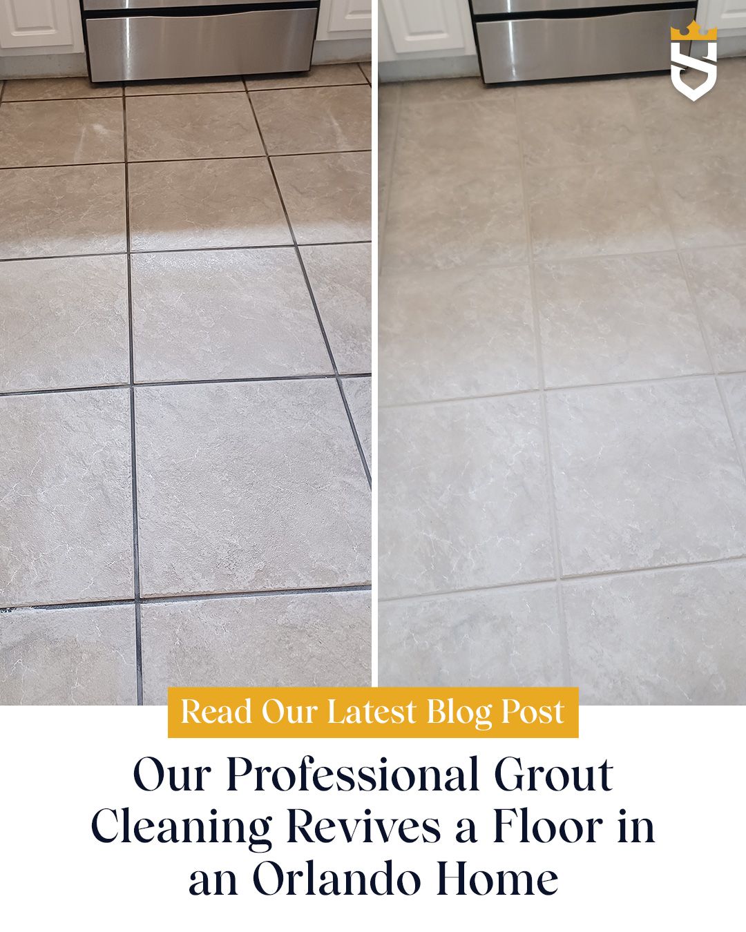 Our Professional Grout Cleaning Revives a Floor in an Orlando Home
