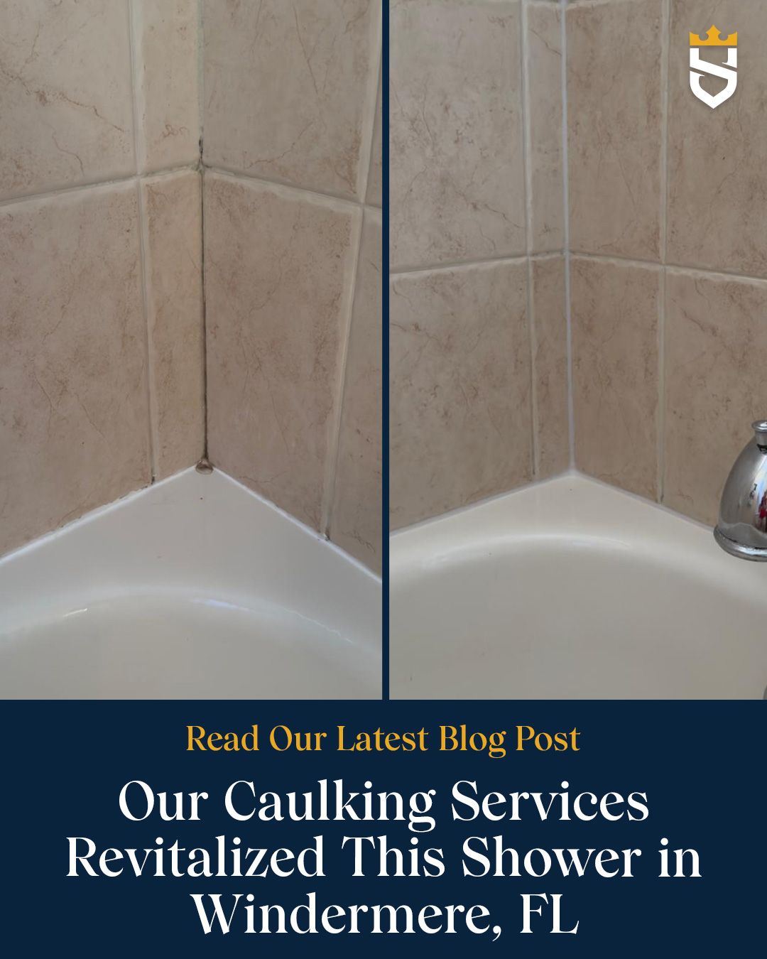 Our Caulking Services Revitalized This Shower in Windermere, FL